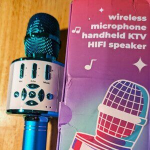 KARAOKE BLUE WIRELESS  HANDHELD MICROPHONE